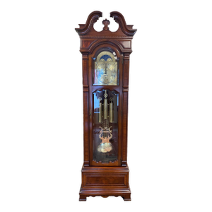 1988 Heritage Heirlooms Straight-Waist Mahogany Grandfather Clock