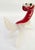 Glass Vintage White and Red Murano Glass Fox Figurine attributed to Murano for Maestri di Murano, 1950s For Sale - Image 7 of 10