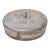 Vintage Mid-Century Modern Hammered Aluminum & Divided Glass Vanity Jar For Sale