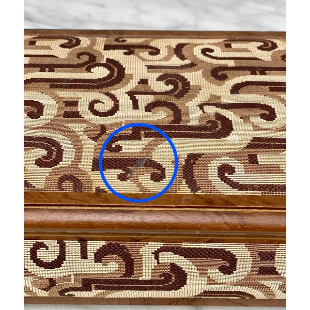 Mid-Century Walnut Spiraled Motif Claw Foot Jewelry Dresser Storage Box For Sale - Image 11 of 11