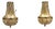 Crystal and Brass Wall Lamps, Set of 2 For Sale