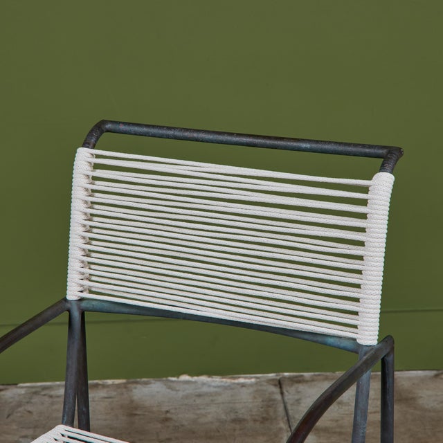 1970s Set of Six Kipp Stewart Bronze Patio Dining Armchairs for Terra For Sale - Image 13 of 18