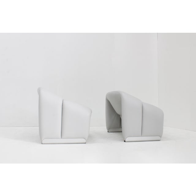 F598 Groovy M Chairs in Leather by Pierre Paulin for Artifort, 1970s, Set of 2 For Sale - Image 9 of 10