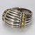 Mid 20th Century Lagos Caviar Sterling Silver & 18k Gold Dome Ring - Size 7.75 For Sale - Image 9 of 10