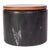 Artifacts Trading Company Storage Canister with Sealed Wood Top in Black, Small For Sale