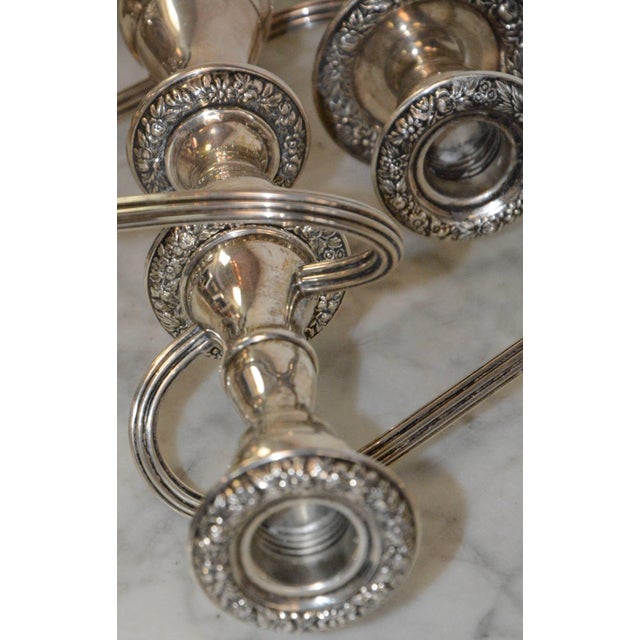 1930s S. Kirk & Sons Sterling Silver Candelabras For Sale - Image 5 of 10
