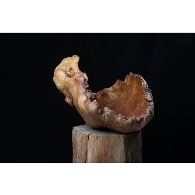 1970s Large Swedish Wood Bowl, 1978 For Sale - Image 5 of 9