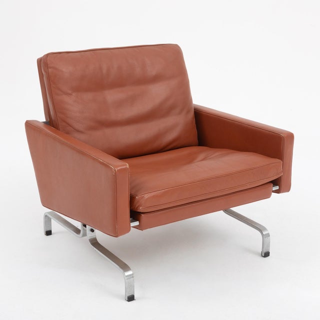 Poul Kjærholm Pk31 Leather Lounge Set for Fritz Hansen, Denmark, 1988 - Set of 4 For Sale - Image 11 of 18