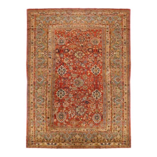 Antique Mahal Rug 9'2 X 13'5 For Sale
