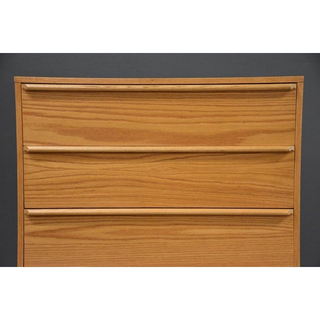 Brown 1980s Modern Oak Tall Dresser For Sale - Image 8 of 9