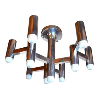 1970s Maison Sciolari 10 Light Chandelier for Baker, Italy For Sale