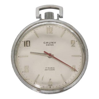 Art Deco Swiss Pocket Watch from Cauny For Sale