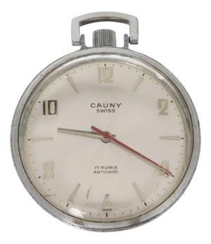 Art Deco Swiss Pocket Watch from Cauny