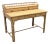 British Colonial Burnt Bamboo and Grasscloth Desk For Sale