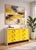 Extremely rare Mid Century Modern dresser in vibrant canary yellow, designed in the style of Raymond Loewy, c. 1960's....