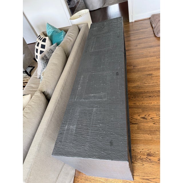 Early 21st Century Grasscloth Painted Console Table For Sale - Image 5 of 6