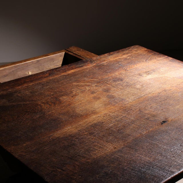 18th Century Alpine Rustic Jogltisch Farmhouse Table in Oak For Sale - Image 12 of 17