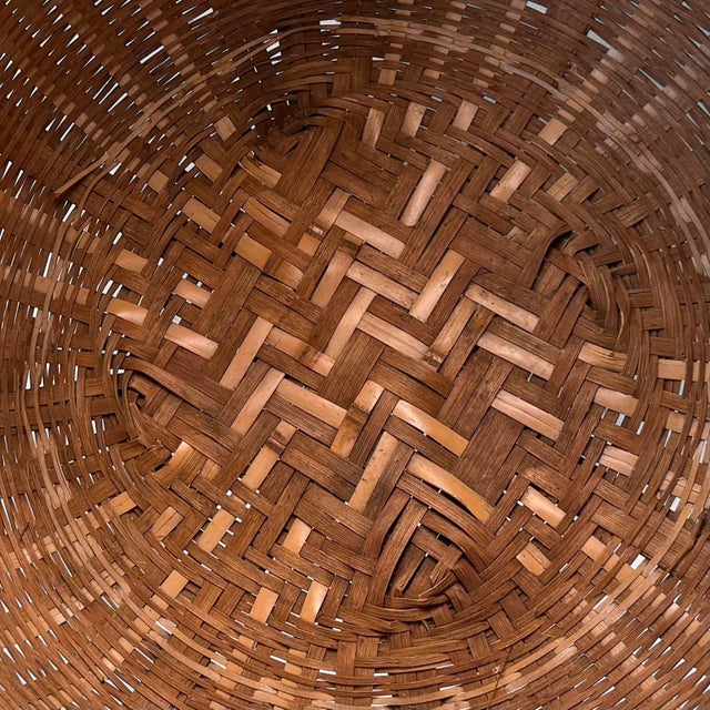 Japanese Bamboo Decorative Interior Basket, 1960s For Sale - Image 11 of 12