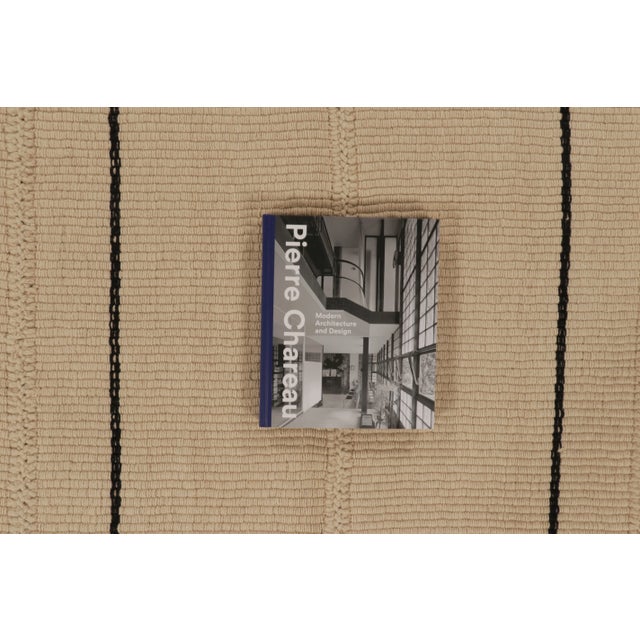 Rug & Kilim Contemporary Rez Kilim Flatweave Rug With Tonal Striped Design For Sale - Image 9 of 11