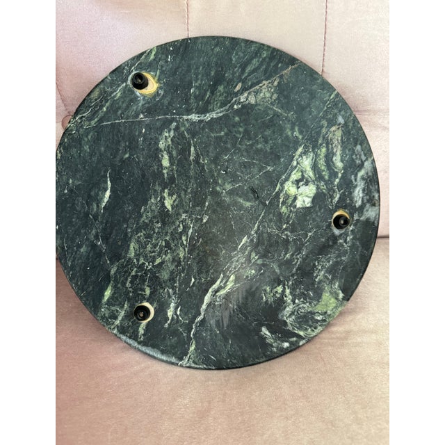 2000 - 2009 Round Green Marble Serving Tray For Sale - Image 5 of 7