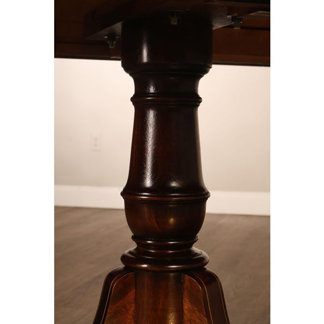 Federal Style Double Pedestal Mahogany Dining Table For Sale - Image 13 of 18