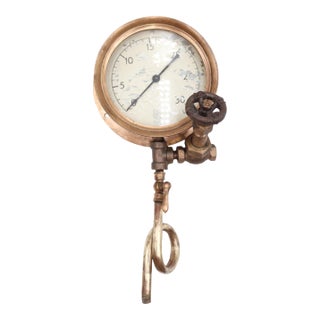 Antique Ashcroft Steam Pressure Gauge For Sale