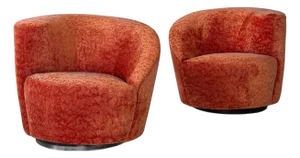 1980s Nautilus Chairs by Vladimir Kagan for Directional
