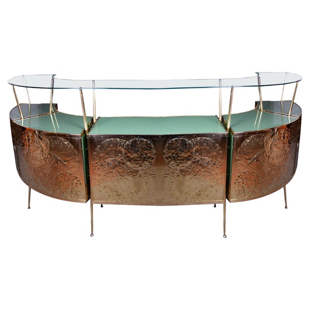 Curved Dry Bar in Brass from Justfurnituress For Sale - Image 13 of 13