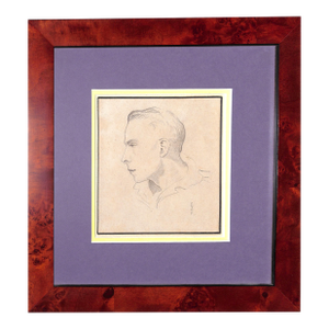 Mid 20th Century Pencil Drawing of a Young Man