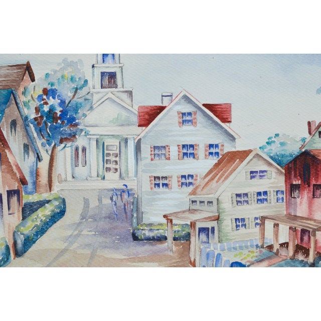 Impressionist J Nolan First Church of Christ Congregational - Milford, Ct For Sale - Image 3 of 6