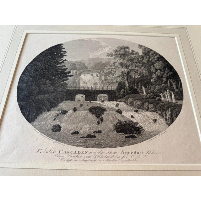 Johannes Andersen, Cassel Cascades Leading to the Aqueduct, 1800, Oil on Canvas For Sale - Image 3 of 12