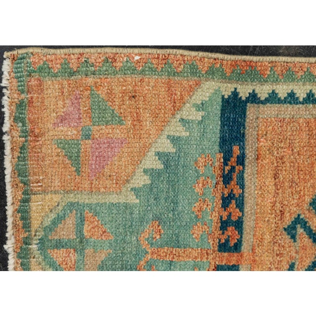 Early 21st Century Turkish Mini Rug Oriental Hand Knotted Vintage Rug 1'5" x 2'11" #21245 For Sale - Image 5 of 8