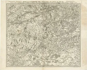 Antique Map of the Region of Hainaut and Cambrésis by Reinhardt, 1784