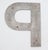 Traditional Vintage 11.875 In. Aluminum Sign Letter P For Sale - Image 3 of 3