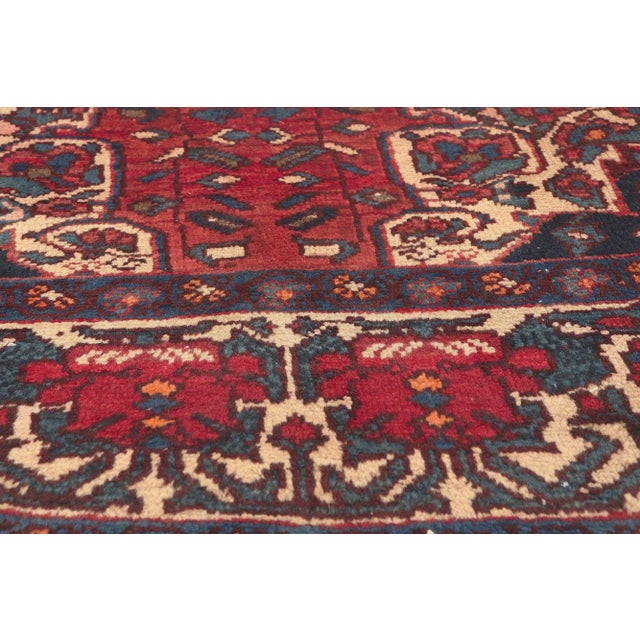 Mid 20th Century Mid 20th Century Vintage Persian Mahal Rug - 05'01 x 09'11 For Sale - Image 5 of 9
