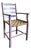 Danish Vintage Ladderback Armchair Featuring a Hand-Woven Rush For Sale