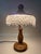 Art Deco Retro Wood Grain Crystal Table Lamp For Sale - Image 3 of 12