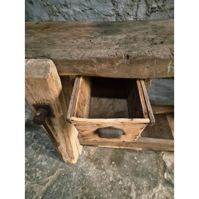 Antique 19th Century Rustic French Oak Workbench For Sale - Image 10 of 18