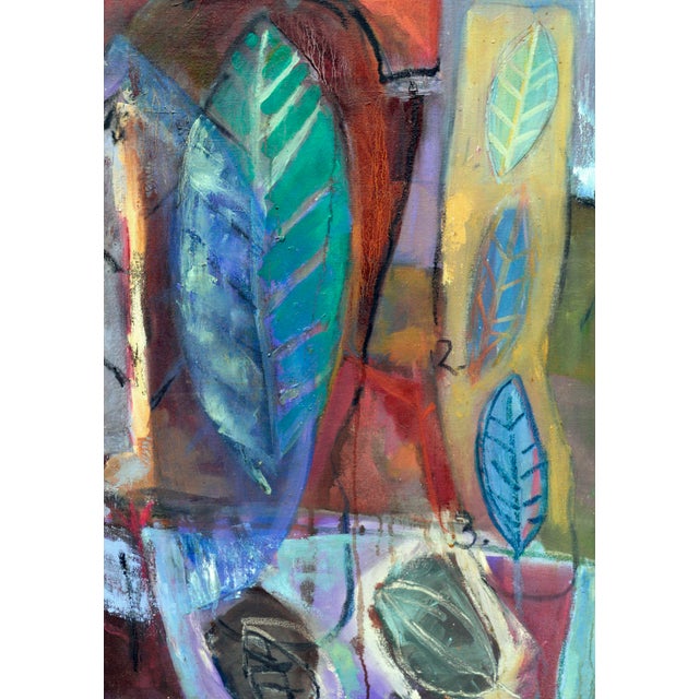 Contemporary Abstract Expressionist Leaves - San Francisco School in Oil on Canvas by Kristin Cohen For Sale - Image 3 of 7