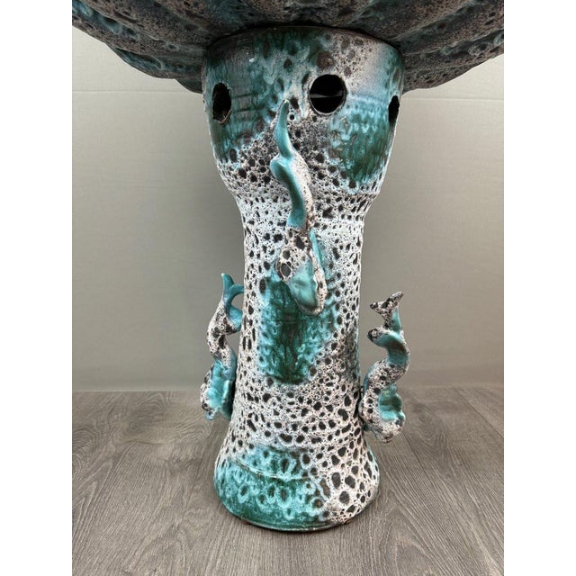 Green 20th Century Ceramic Fountain from Céramique de Vallauris For Sale - Image 8 of 12