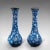This is a pair of tall vintage decorative lily vases. A French, ceramic flower baluster, dating to the late 20th century,...