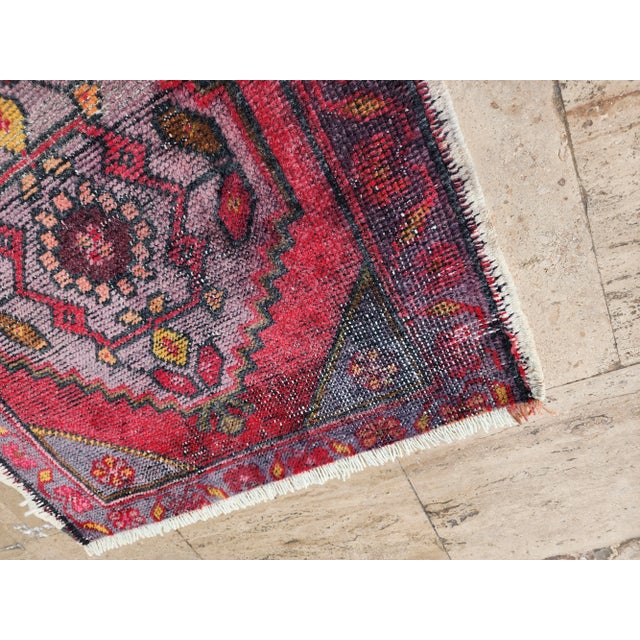 Mid-Century Modern Red Turkish Carpet For Sale - Image 3 of 7