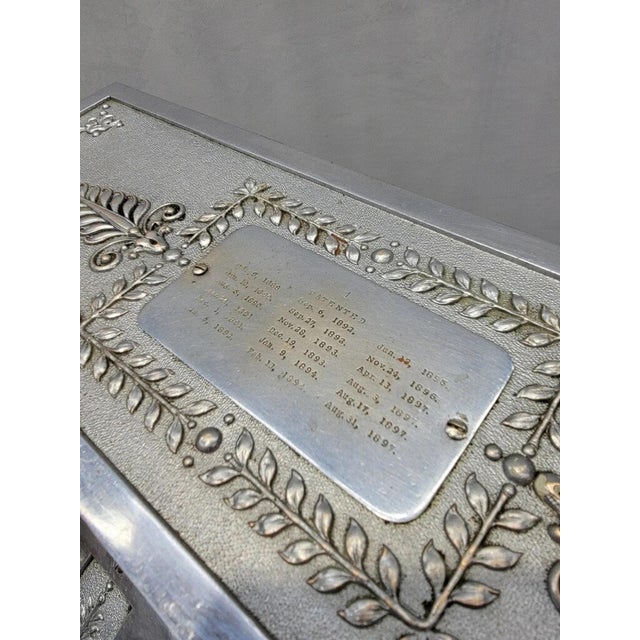 National Cash Register Co. Antique National Cash Register on Custom Antique Industrial Standing Cash Drawer For Sale - Image 4 of 7