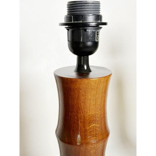 Cylindrical Wooden Table Lamps, France, 1990s, Set of 2 For Sale - Image 6 of 14