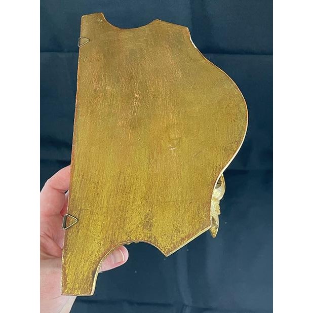 Italian 1960s Italian Carved Wood Wall Bracket For Sale - Image 3 of 8