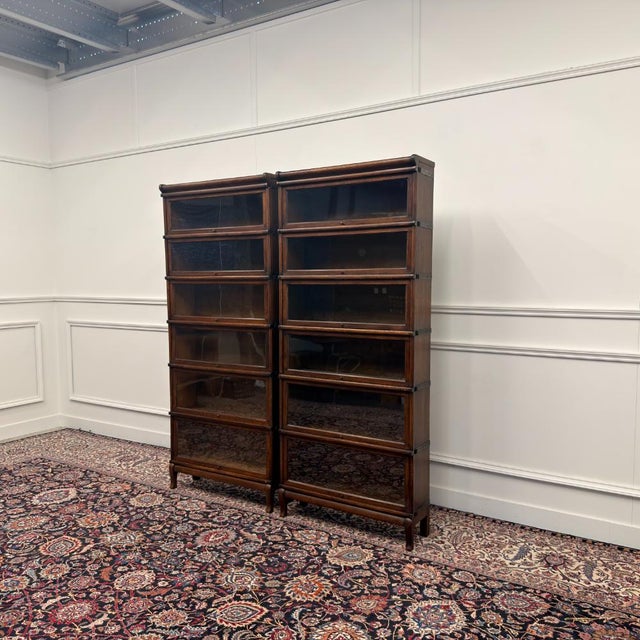 Antique English Bookcases from Globe Wernicke, Set of 2 For Sale - Image 4 of 17