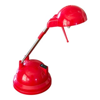 1990s Vintage Ikea Espressivo 77 Postmodern Telescopic Desk Lamp - Red For Sale
