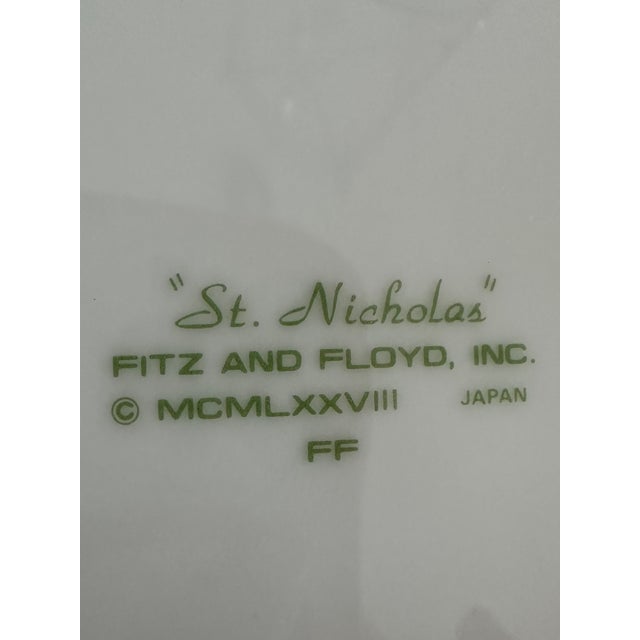 American Fitz and Floyd. St.Nicolas Dinnerware Service for 14- 79 Pieces. 1970's For Sale - Image 3 of 17