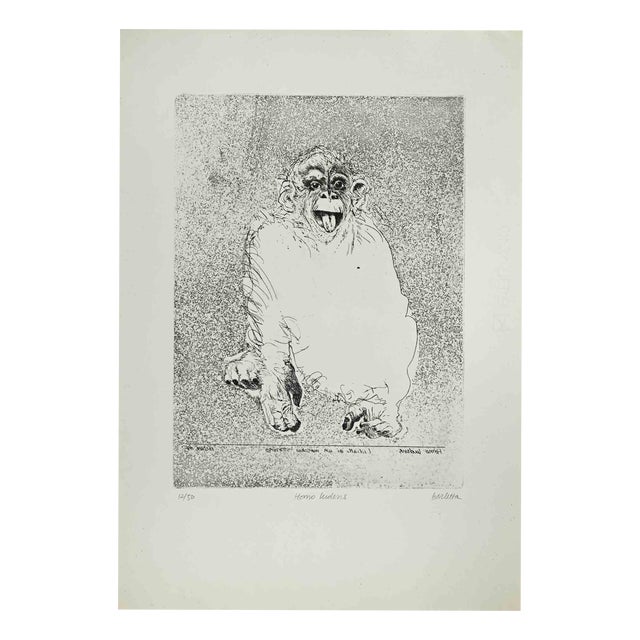 Sergio Barletta, Homo Ludens, 1960s, Etching For Sale