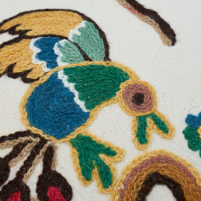 Schumacher Schumacher Colonial Crewel Lumbar Pillow in Document For Sale - Image 4 of 8